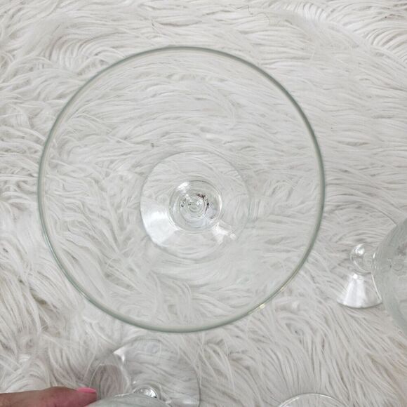 VINTAGE WATER GLASS 6 3/4'' TALL PLATINUM RIM ENGAGEMENT FOSTORIA SIGNED SET 6 - Picture 3 of 9